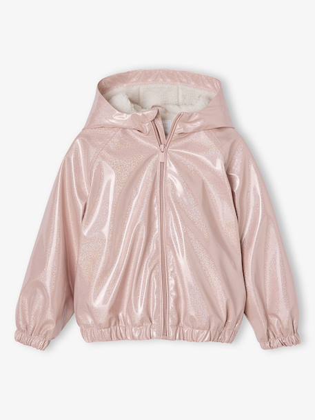 Lined Shiny-Effect Windcheater for Girls pale pink - vertbaudet enfant 