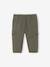 Twill Cargo Trousers for Babies olive - vertbaudet enfant 