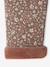 Leggings Lined in Polar Fleece for Girls BROWN LIGHT ALL OVER PRINTED+chocolate+dusky pink+printed grey - vertbaudet enfant 
