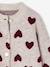 Cardigan with Jacquard Knit Hearts for Girls golden beige - vertbaudet enfant 