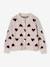 Gilet jacquard coeurs fille beige doré - vertbaudet enfant 
