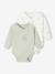 Pack of 2 Long-Sleeved Bodysuits, Newborn Special aqua green+beige+rose - vertbaudet enfant 