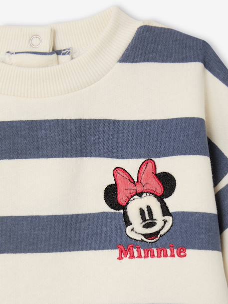 Sweatshirt + Leggings Set for Babies, Disney® MINNIE striped blue - vertbaudet enfant 