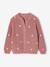 Gilet fille fantaisie en côte perlée blush+écru+vanille - vertbaudet enfant 