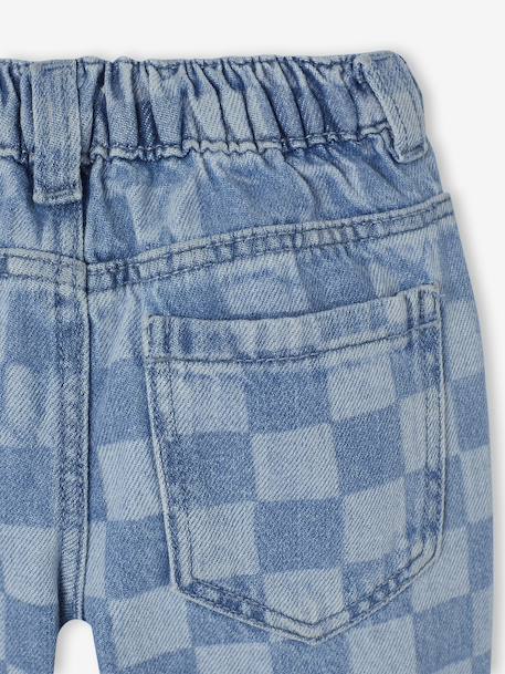 Baby jeans with a checks print stone - vertbaudet enfant 