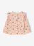 T-shirt en côtes manches volantées bébé fille écru+rose poudré - vertbaudet enfant 