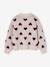 Gilet jacquard coeurs fille beige doré - vertbaudet enfant 