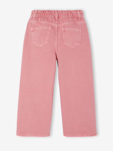 Wide-leg trousers in girls' colours green+grey green+peony pink+plum+rose - vertbaudet enfant 