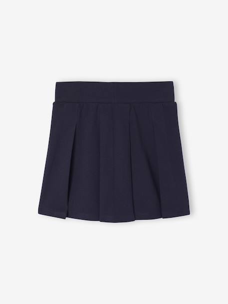 Jupe fille plissée maille piquée marine - vertbaudet enfant 