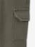 Twill Cargo Trousers for Babies olive - vertbaudet enfant 