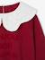 Sweat fille col claudine broderie anglaise écru+gris chiné+mauve+rose pâle+rouge - vertbaudet enfant 