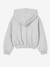Cropped Sports Sweatshirt with Hood, for Girls marl grey - vertbaudet enfant 