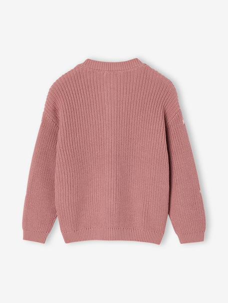 Fancy Cardigan for Girls blush+ecru+vanilla - vertbaudet enfant 