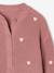 Gilet fille fantaisie en côte perlée blush+écru+vanille - vertbaudet enfant 