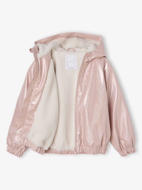 Lined Shiny-Effect Windcheater for Girls pale pink - vertbaudet enfant 