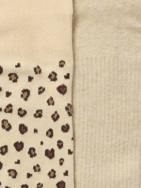 Pack of 2 Pairs of Tights for Girls golden beige - vertbaudet enfant 
