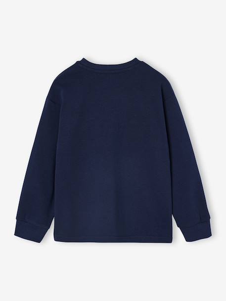 Long-Sleeved T-Shirt with Bouclé Motif, for Boys navy blue - vertbaudet enfant 