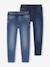 Pack of 2 Slim Leg Jeans with Elasticated, Adjustable Waist denim grey+double stone+stone - vertbaudet enfant 