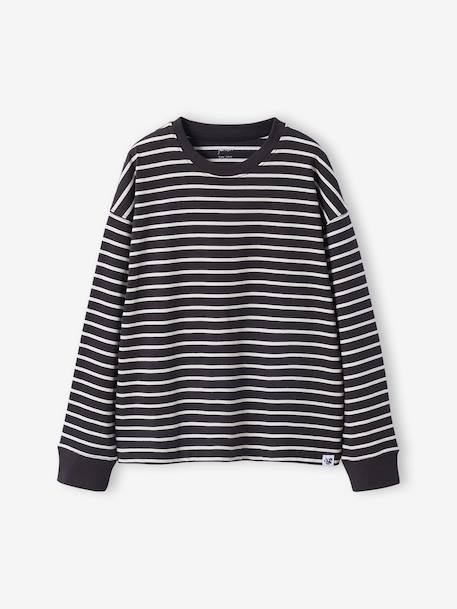 Striped T-Shirt for Boys, JONEN anthracite - vertbaudet enfant 