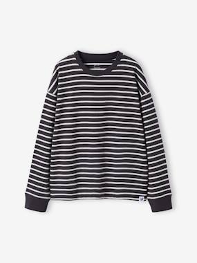 -T-shirt rayé garçon oversize
