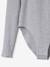 Long-Sleeved Ribbed Knit Bodysuit for Girls, JONEN marl grey - vertbaudet enfant 