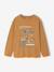 Printed Long-Sleeved T-Shirt with Details in Relief, for Boys marl white+pecan nut - vertbaudet enfant 