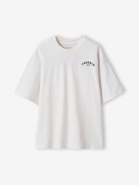 T-shirt garçon oversize Phoenix blanc chiné - vertbaudet enfant 