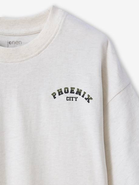 T-shirt garçon oversize Phoenix blanc chiné - vertbaudet enfant 