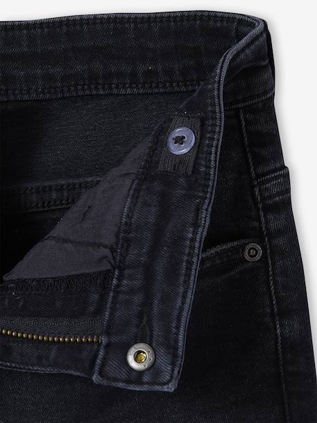 Distressed-Effect Slim Fit Jeans, JONEN black denim+stone - vertbaudet enfant 