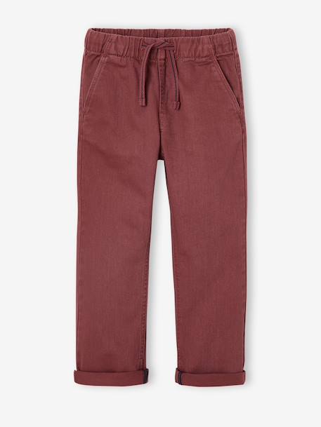 Pantalon garçon  fluide facile à enfiler garçon beige+bleu moyen+bleu nuit+terracotta - vertbaudet enfant 