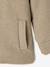 Manteau fille à capuche drap de laine anthracite+beige chiné - vertbaudet enfant 