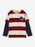 Striped T-Shirt with a Double-Sleeve Effect striped green+striped red - vertbaudet enfant 
