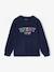 Long-Sleeved T-Shirt with Bouclé Motif, for Boys navy blue - vertbaudet enfant 