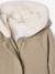 Woollen Fabric Coat with Hood anthracite+marl beige - vertbaudet enfant 