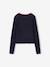 T-shirt fille cropped manches longues fille anthracite+marine - vertbaudet enfant 
