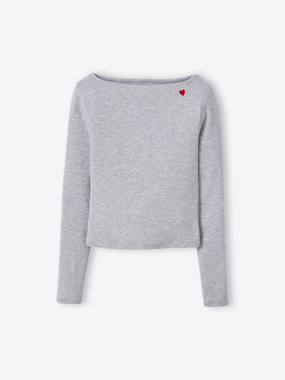 -Lot de 2 t-shirts en côtes fille
