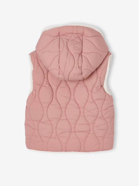 Reversible Lightweight Jacket for Girls dusky pink - vertbaudet enfant 