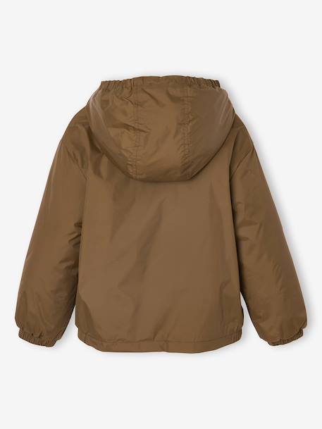 Coupe-vent garçon doublé sherpa à capuche caramel+kaki+marine+olive - vertbaudet enfant 