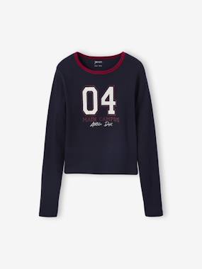 Fille-T-shirt fille cropped manches longues fille