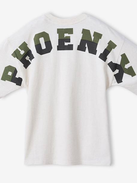 T-shirt garçon oversize Phoenix blanc chiné - vertbaudet enfant 