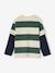 Striped T-Shirt with a Double-Sleeve Effect striped green+striped red - vertbaudet enfant 
