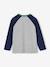 Tee-shirt garçon manches longues contrastées gris chiné - vertbaudet enfant 