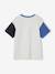 Short-Sleeved T-Shirt with Contrasting Sleeves, for Boys marl grey - vertbaudet enfant 