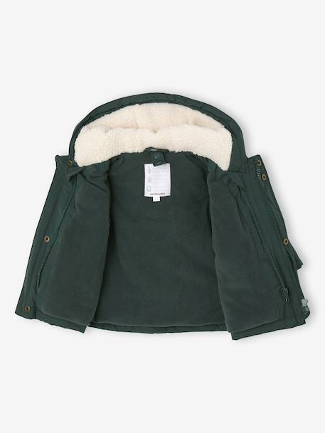 3-in-1 Parka with Removable Sherpa Jacket fir green - vertbaudet enfant 