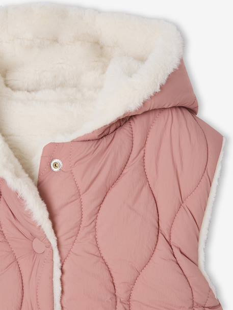 Reversible Lightweight Jacket for Girls dusky pink - vertbaudet enfant 