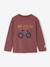 Flocked Long-Sleeved T-Shirt for Boys dusky pink - vertbaudet enfant 