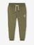 Athletic Joggers in Fleece for Boys anthracite+chocolate+khaki - vertbaudet enfant 