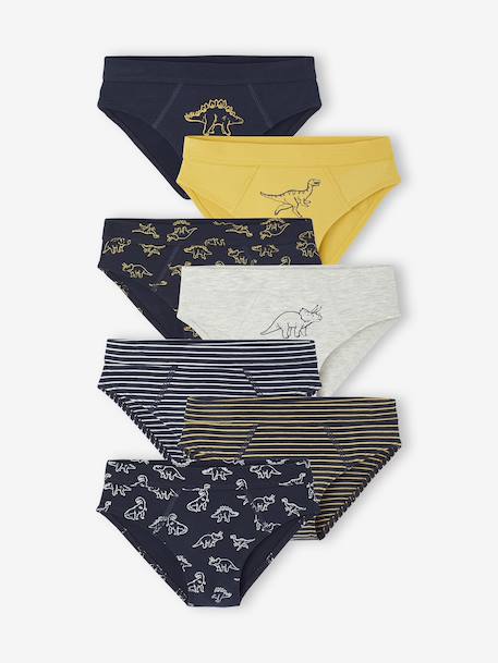 Pack of 7 Dino Briefs for Boys navy blue - vertbaudet enfant 
