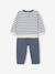 Sweatshirt + trouser set for babies grey blue - vertbaudet enfant 