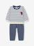Sweatshirt + trouser set for babies grey blue - vertbaudet enfant 